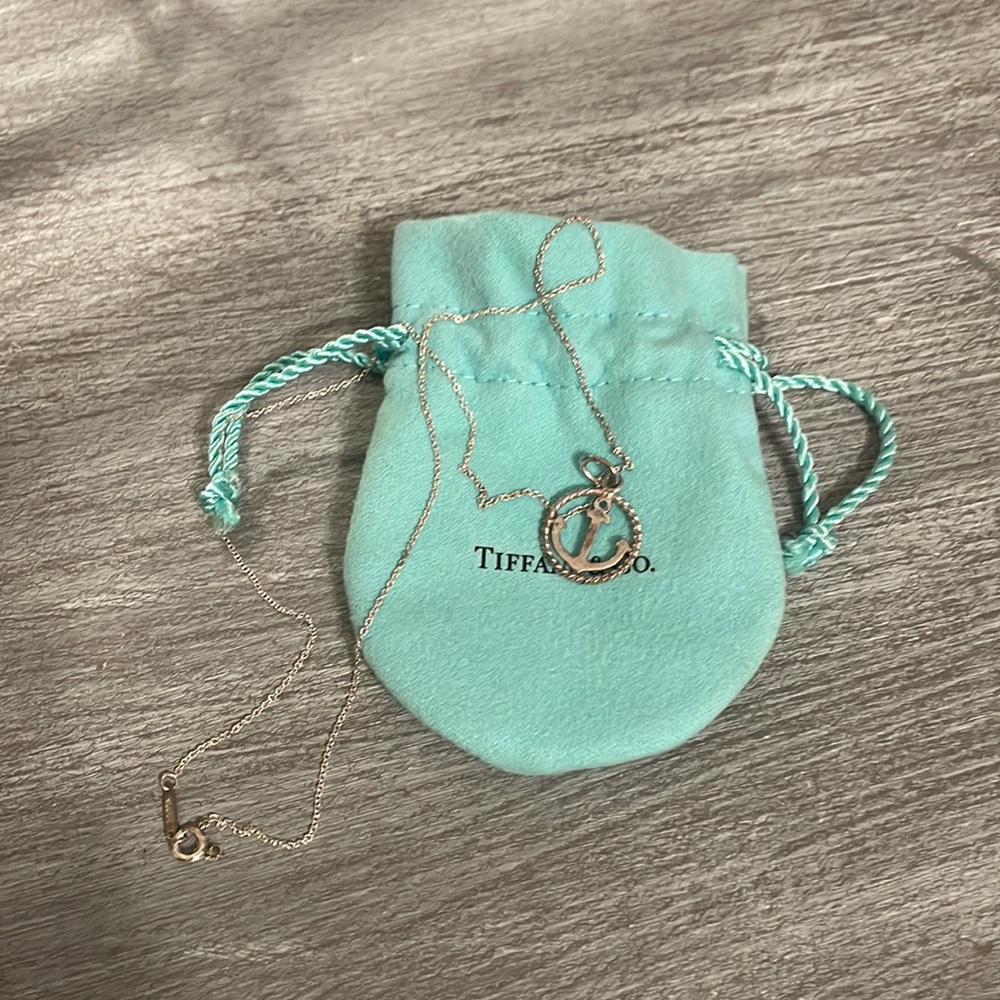 Tiffany & Co anchor necklace WITH blue Tiffany bag